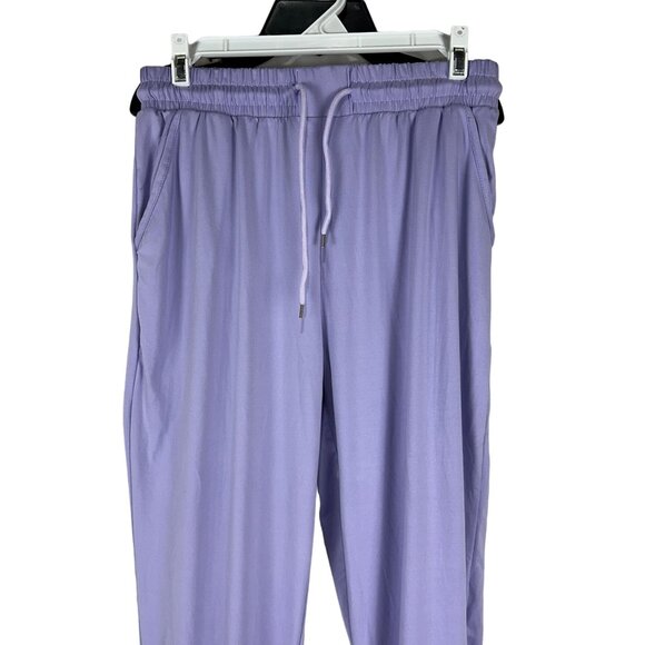 Flowy Lavender Jogger Pants Size M Drawstring Waist Stretch Polyester Spandex - Picture 3 of 5